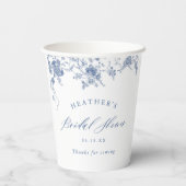 Something Blueフローラブライダルシャワー 紙コップ (裏面)