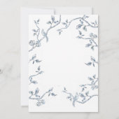 Something Blueフローラブルーブライダルシャワー 招待状 (裏面)