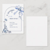 Something Blueフローラボウブライダルレシピカード エンクロージャーカード (正面/裏面)