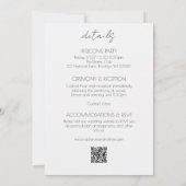 Something Blueフローラモダン結婚式招待状 招待状 (裏面)