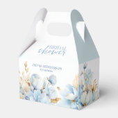 Something Blueフローラ金ゴールドウェディングシャワー フェイバーボックス (正面サイド)