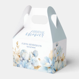 Something Blueフローラ金ゴールドウェディングシャワー フェイバーボックス