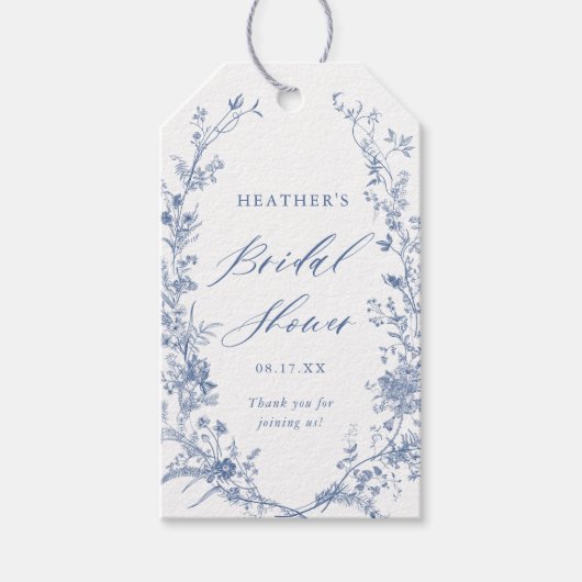 Something Blueブライダルシャワーありがとう ギフトタグ (正面)