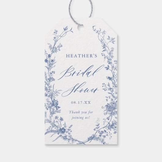Something Blueブライダルシャワーありがとう ギフトタグ (裏面)