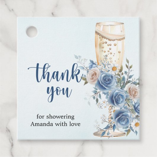 Something Blueブライダルシャワーありがとう フェイバータグ (正面)