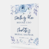 Something Blueブライダルシャワーへようこそ アクリルサイン (傾斜)