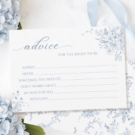 Something Blueブライダルシャワーアドバイスカード 招待状