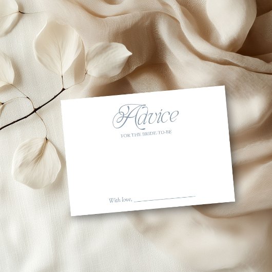 Something Blueブライダルシャワーアドバイスカード 招待状