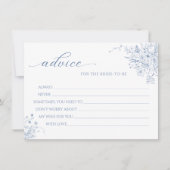 Something Blueブライダルシャワーアドバイスカード 招待状 (正面)