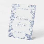 Something Blueブライダルシャワーカスタム文字標識 台座サイン (正面)