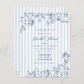 Something Blueブライダルシャワーパーティの招待状カード 招待状 (正面/裏面)