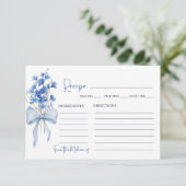 Something Blueブライダルシャワーレシピカード エンクロージャーカード (スタンド正面)
