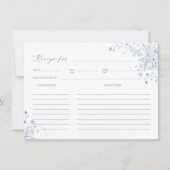 Something Blueブライダルシャワーレシピカード 招待状 (正面)