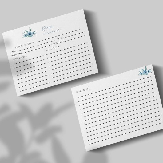 Something Blueブライダルシャワーレシピフローラ