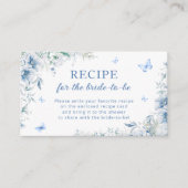 Something Blueブライダルシャワーレシピリクエスト エンクロージャーカード (正面)