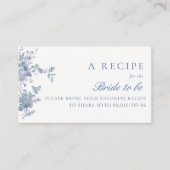 Something Blueブライダルシャワー共有Aレシピ エンクロージャーカード (正面)