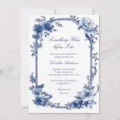 Something Blueヴィンテージフローラブライダルシャワー 招待状 (正面)