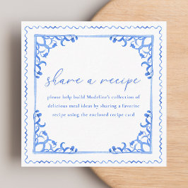 Something Blue共有レシピ要求ブライダルシャワー エンクロージャーカード