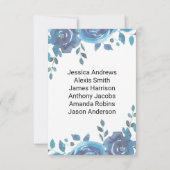 Something Blue ウェディングテーブルナンバー席次表 招待状 (裏面)