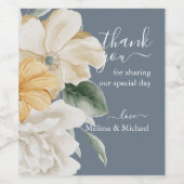 SOMETHING BLUE -エレガントフローラオン結婚ブルー ワインラベル (シングルラベル)