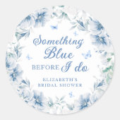 Something Blue エレガント ブライダルシャワー ラウンドシール (正面)