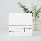 Something Blue | シンプルな鳥と空の絵 カード (スタンド正面)