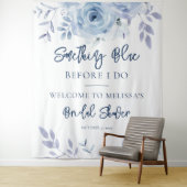 Something Blue スクリプト ブライダル シャワー タペストリー (インサイチュ)