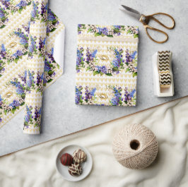 Something Blue:ベビーズブレス & フラックス ブライダルシャワー ラッピングペーパー