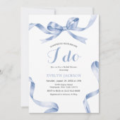 Something Blue ボウ ブライダルシャワー 招待状 (正面)