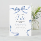 Something Blue ボウ ブライダルシャワー 招待状 (スタンド正面)