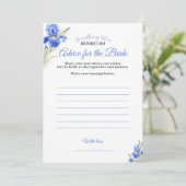 Something Blue Advice for the Bride Bridal Shower 招待状 (スタンド正面)