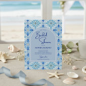 Something Blue Amalfi Coastal Bridal Shower 招待状