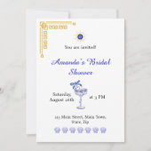 Something Blue and Greek Bridal Shower 招待状 (正面)