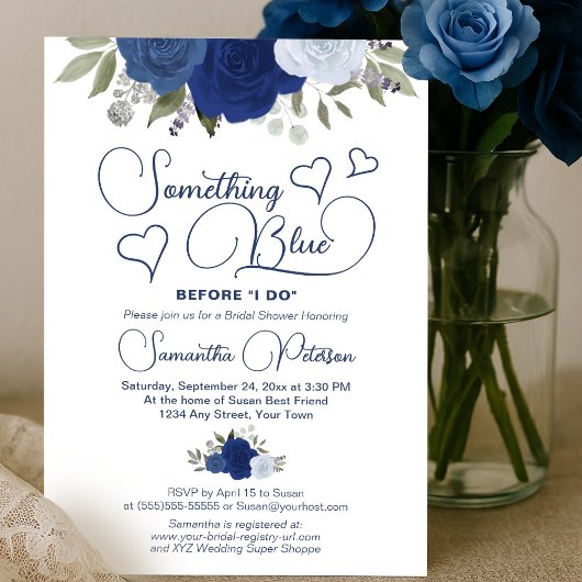 Something Blue Before I Bohoブライダルシャワー 招待状