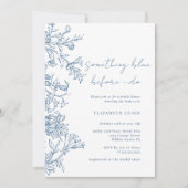 Something Blue Before I Doテーマブライダルシャワー 招待状 (正面)