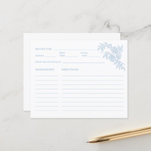 Something Blue Before I Doブライダルシャワーレシピ (正面/裏面インサイチュ)