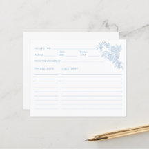 Something Blue Before I Doブライダルシャワーレシピ