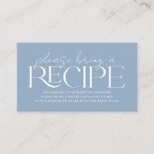 Something Blue Before I Doブライダルシャワーレシピ