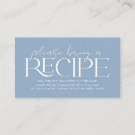 Something Blue Before I Doブライダルシャワーレシピ エンクロージャーカード