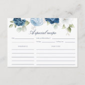 Something Blue Before I Doブライダルシャワーレシピ エンクロージャーカード (正面)