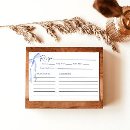 Something Blue Before I Doブライダルシャワーレシピ 招待状