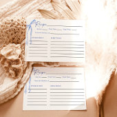 Something Blue Before I Doブライダルシャワーレシピ 招待状