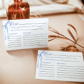 Something Blue Before I Doブライダルシャワーレシピ 招待状