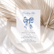 Something Blue Before I Doブライダルシャワー招待状