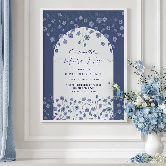 Something Blue Before I doブライダルシャワー ポスター