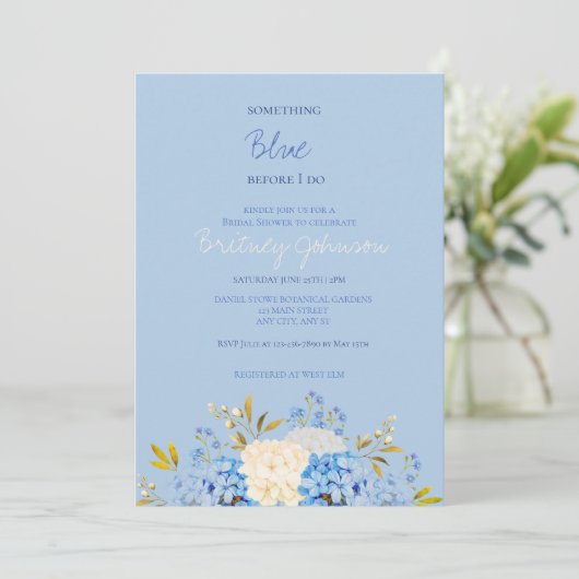 Something Blue Before I doブライダル招待状 招待状 (スタンド正面)