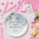 Something Blue Before I do花模様ブライダルシャワー ペーパープレート (パーティー)