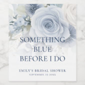 Something Blue Before I do花模様ブライダルシャワー ワインラベル (シングルラベル)