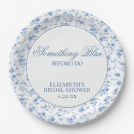 Something Blue Before I Do エレガントなブライダルシャワー ペーパープレート