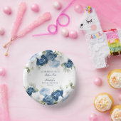 Something Blue Before I Do フローラル ブライダル シャワー ペーパーボウル (パーティー)